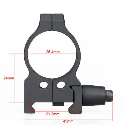 PPT Tactical 2PCS/Set Steel Quick Release Low Medium High Profile Mount 25.4mm 30mm Diameter Hunting Scope Ring for Outdoor