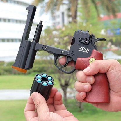 Manual ZP5 Revolver Launcher Pistol Soft Dart Bullet Toy Gun CS Outdoor Game Weapon for Kids Adult Gift