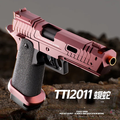 Continuous Firing Shell Throwing Toy Gun Blowback Soft Bullet Pistol Empty Hanging Outdoor Game Airsoft for Boys Gifts
