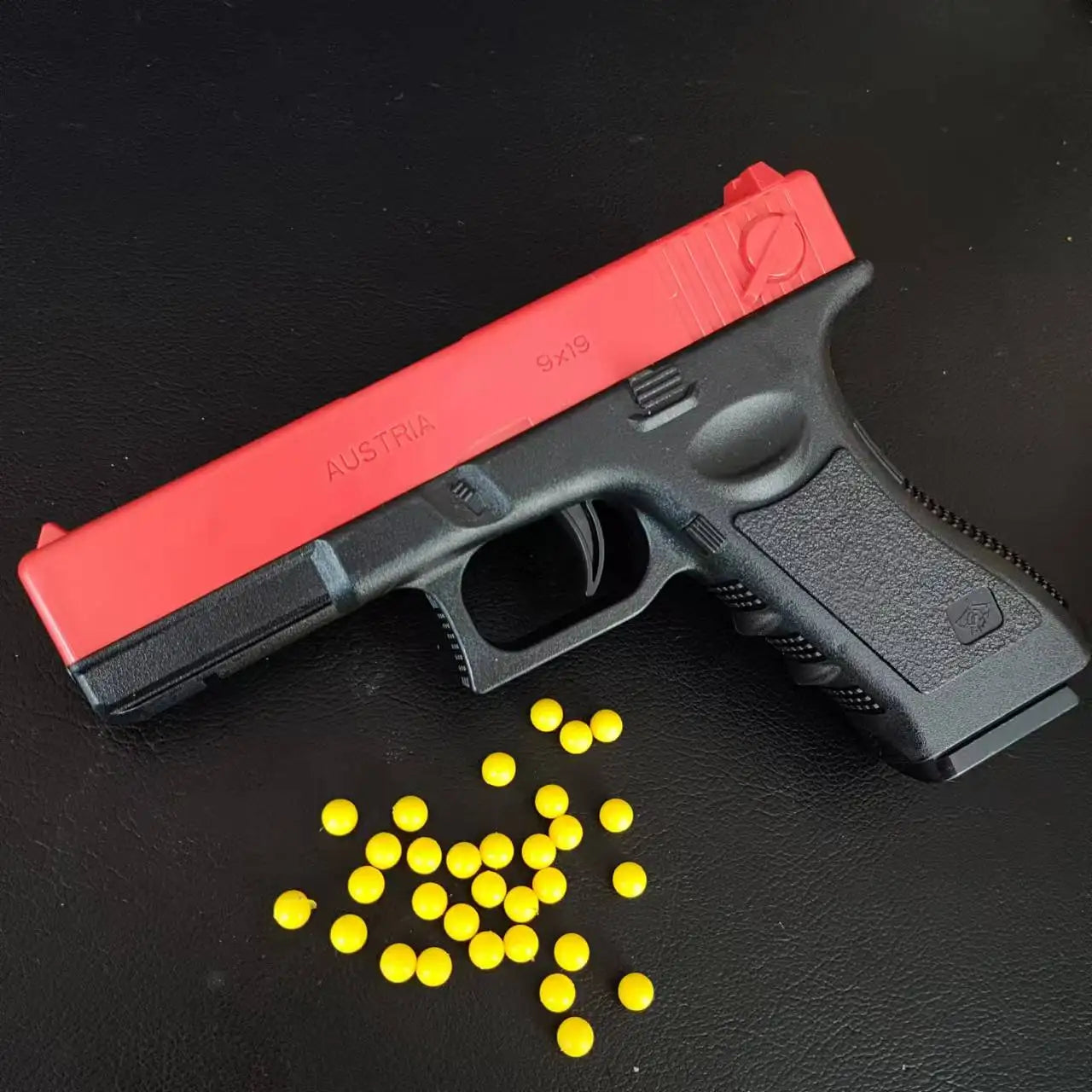 Soft Bullet Toy Pistol Lower Magazine Manual Gun With Laser Airsoft Pistol Outdoor Sports CS Weapon for Children Gift