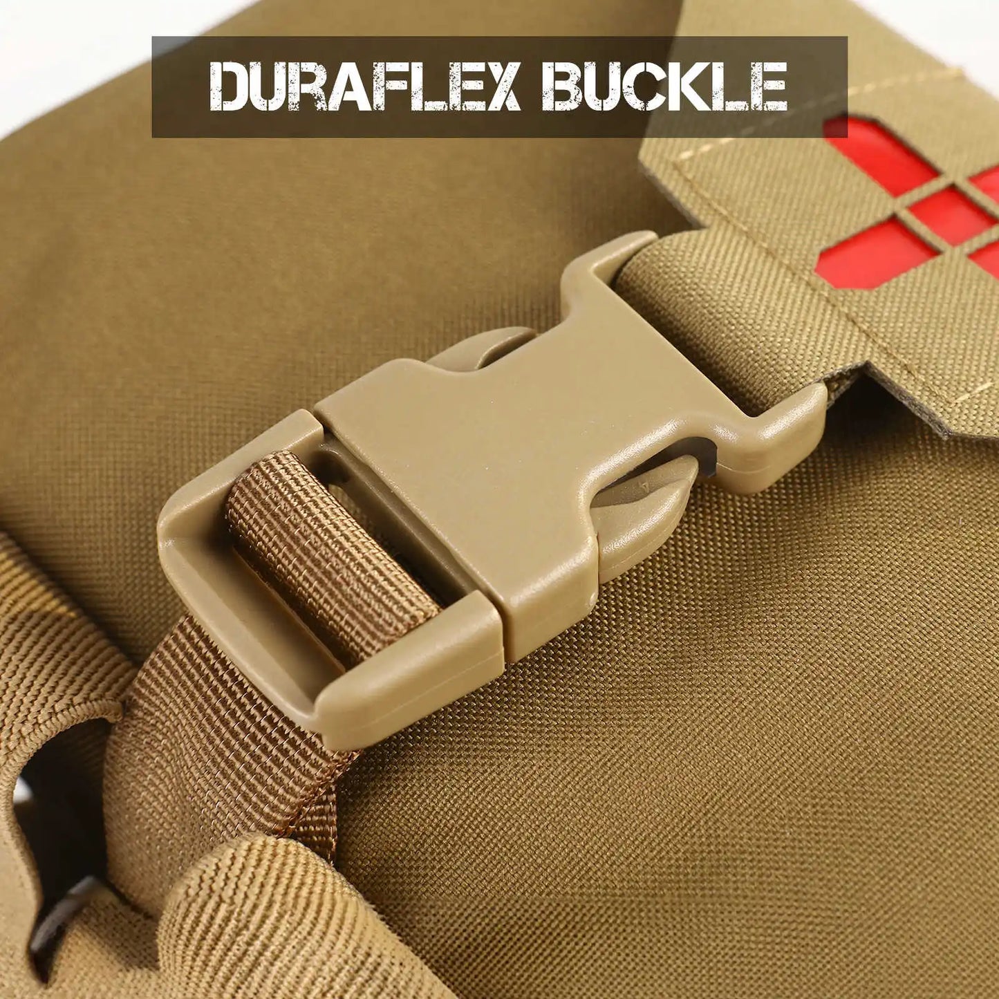 First Aid Pouch for Outdoor Emergency Survival, Rip Away Medical Molle Belt Pouch Handle Bag, Tactical Attachments Trauma Bag