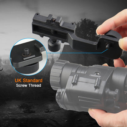 AQzxdc Pom Adjustable PVS 14 Night Vision Mount Adapter Straight Arm Mount Adapter for Night Vision PVS 14 / PV 1011 to NVG