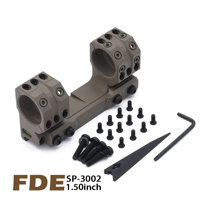 New SP-3002 Solid 0MIL 0MOA 30mm Tube Riflescope 38mm Height 1.5inch Mount with Surfaces for Red Dot Sight Accessories