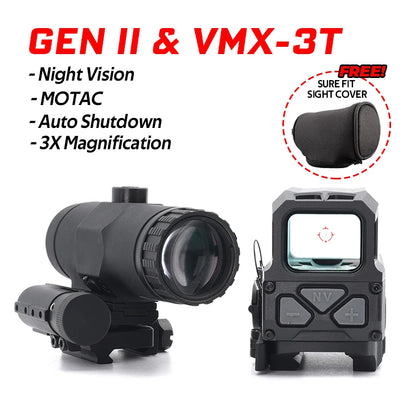 Tactical Holographic Red Dot Gen2 Optic Sight for Milsim Airsoft with Full Markings