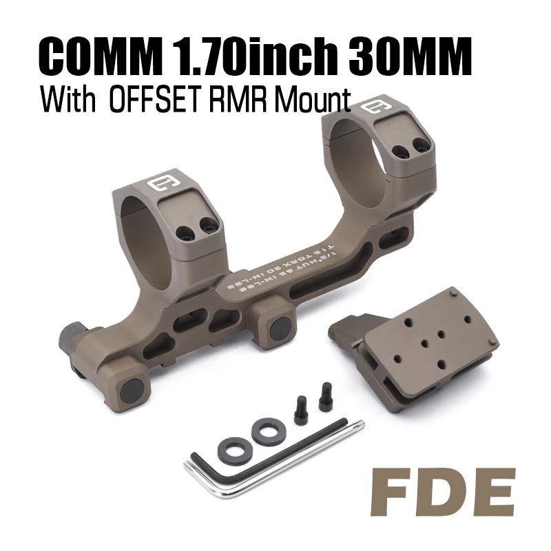 30mm Tube Airsoft Wargame Hunting Tactical C1 Modular Riflescope Mount 1.70/1.93inch with Offset Mounts