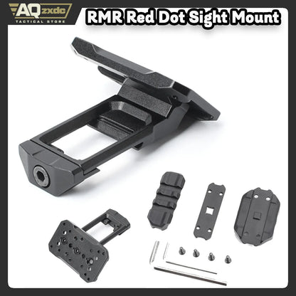 AQzxdc RMR Red Dot Sight, Universal 45-Degree Lightweight Optic Mount with Mount Adapter Plates Included, Fit for 20 mm Rail