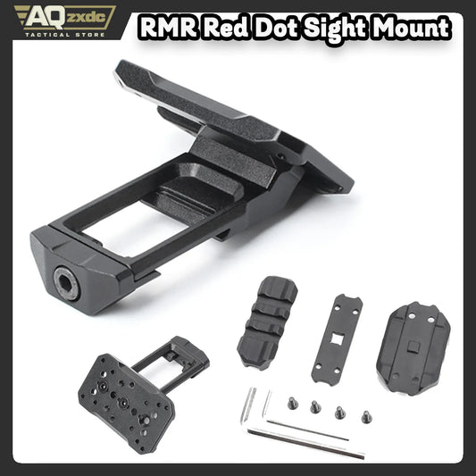 AQzxdc RMR Red Dot Sight, Universal 45-Degree Lightweight Optic Mount with Mount Adapter Plates Included, Fit for 20 mm Rail