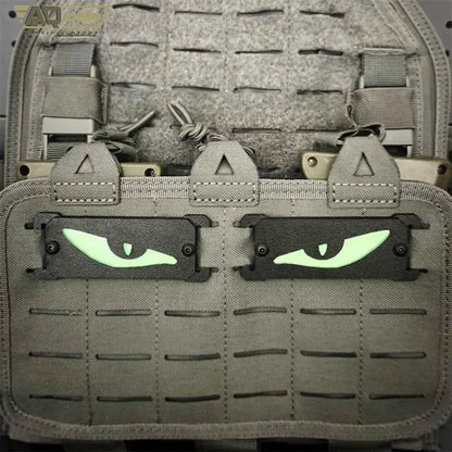 AQzxdc Tactical Patch Luminous Eye Marking Strip Molle Luminous Marker Safety Signal Luminous Panel For Airsoft Vest backpack