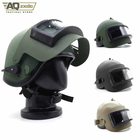 AQzxdc Tactical K63 Protective Helmet with Adjustable Shock Absorbing Pads Mask Airsoft Helmet K6-3 Special Forces Steel Helmet