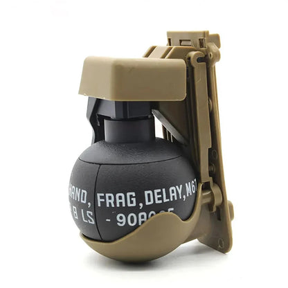 2 Pcs Tactical Grenade Model Toy, M67 Burst Grenade, Military Smoke Grenade Model, for Airsoft Paintball Hunting CS War Game