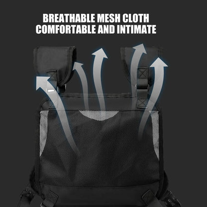 Outdoor Chest Bag, Running Backpack Vest with Phone Holder Pocket Extra Storage, Lightweight Water Resistant Chest Organizer