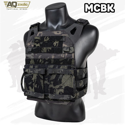 AQzxdc Tactical JPC2.0 Lightweight Tactical Vest with MK5 Panel Military Fan Vest Outdoor Sports Vest Airsoft Plate Carrier