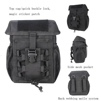 AQzxdc Tactical Compact EDC Bag with Phone & Water Bottle Holder - Multifunctional Molle Pouches for Tools and Sundries