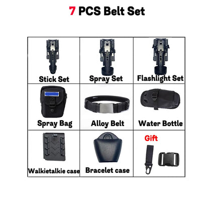 AQzxdc Multifunctional law enforcement belt set, quick-draw patrol armed tactical quick-release belt training waist seal set
