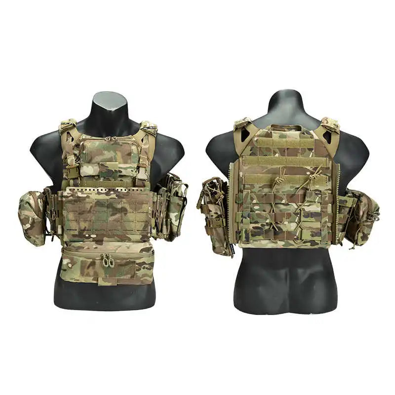 AQzxdc Ghost Recon JPC2.0 Tactical Vest Combination Set Outdoor Quick Release Vest Full Set of Protective Equipment for Airsoft
