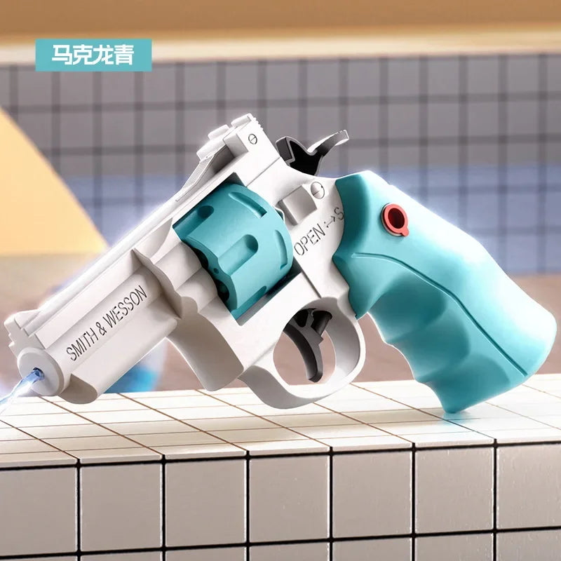 Mechanical Continuous Firing Water Gun Manual Small ZP5 Revolver Pistol Summer Outdoor Beach Poor Toy Mini Water Gun for Kids