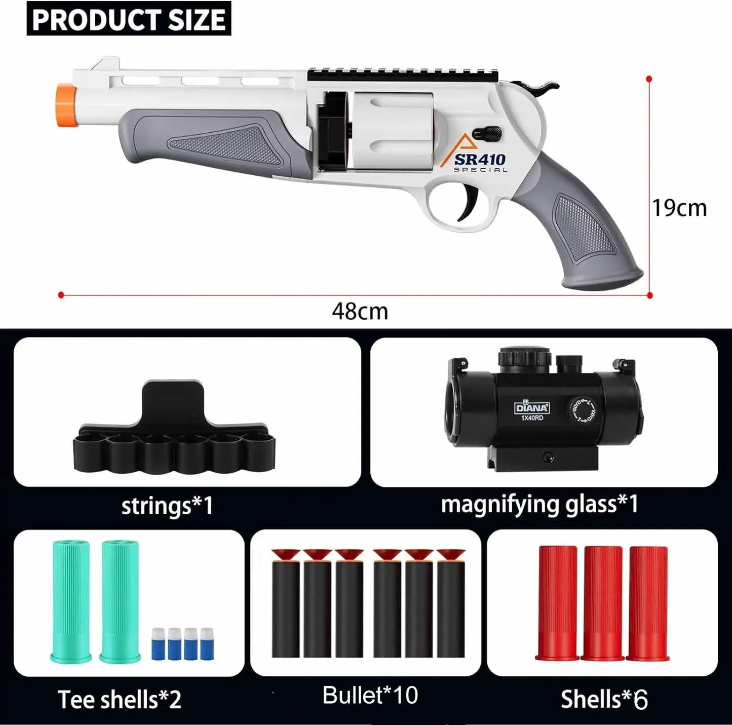 2024 Shell Throwing Airsoft Rifle Toy Gun Foam Blaster Enhanced Revolver Outdoor CS Soft Bullet Toy Kids Birthday Gift  for Boy