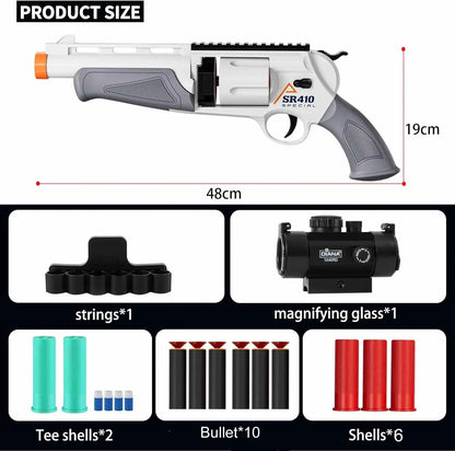 2024 Shell Throwing Airsoft Rifle Toy Gun Foam Blaster Enhanced Revolver Outdoor CS Soft Bullet Toy Kids Birthday Gift  for Boy