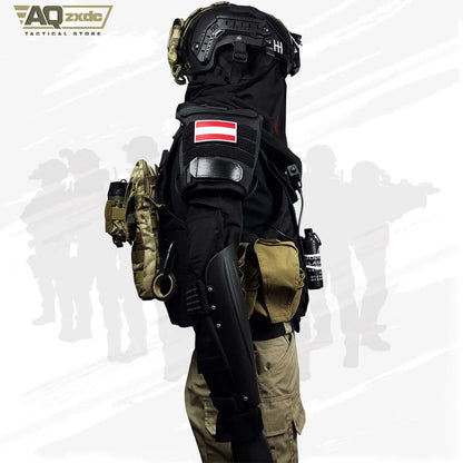 AQzxdc Tactical Cod Koenig Full Set of Restored Tactical Gear, Call of Duty 19 Koing Helmet Vest Pants for Airsoft Cosplay Game