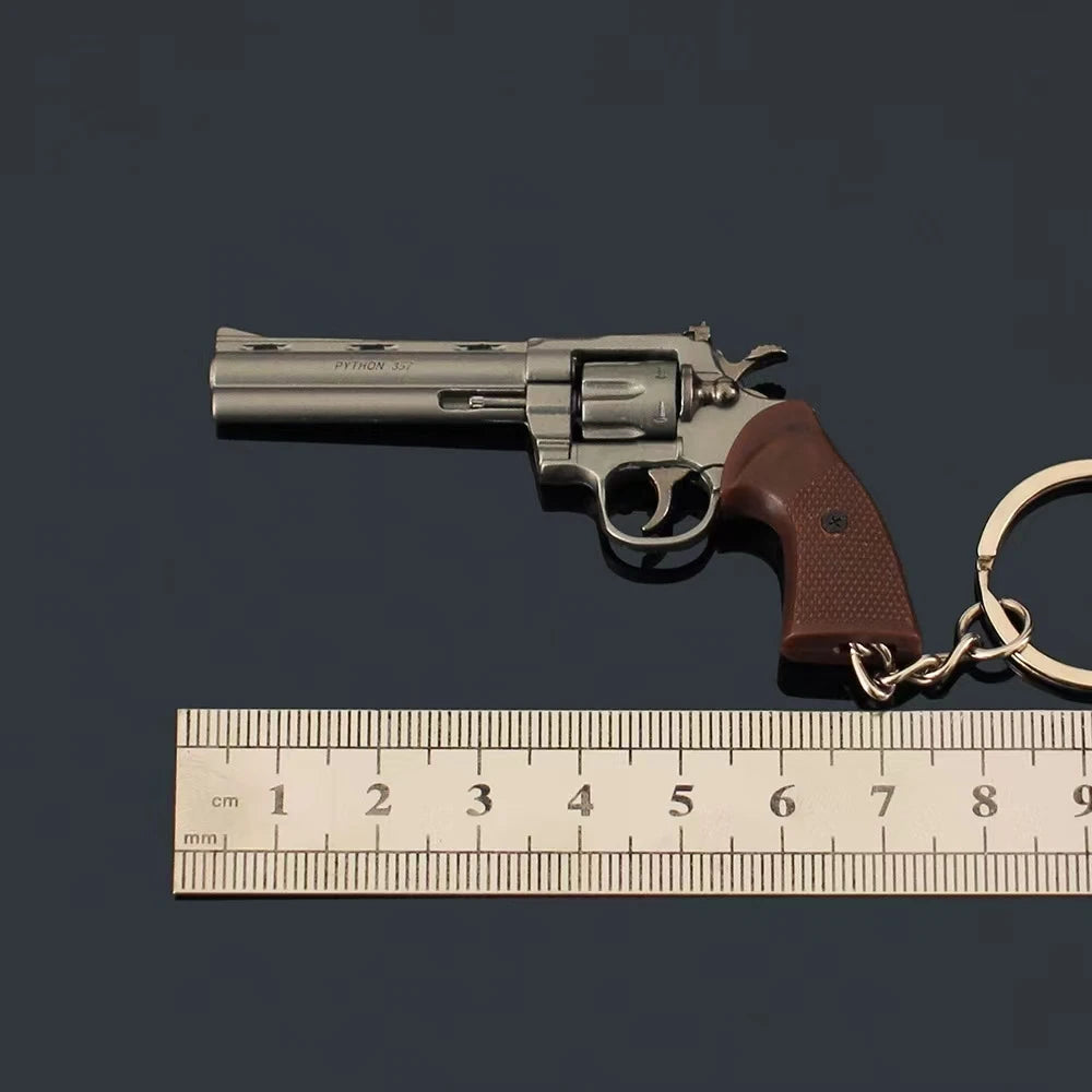 1:3 Miniature Detachable Revolver Pistol Model Alloy Toy Gun Keychain Bag Pendant Ornaments For Adult Boys BirthdayGift