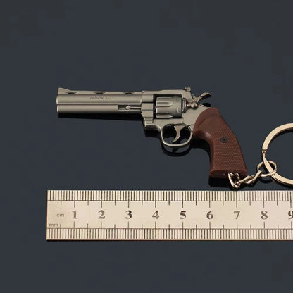 1:3 Miniature Detachable Revolver Pistol Model Alloy Toy Gun Keychain Bag Pendant Ornaments For Adult Boys BirthdayGift