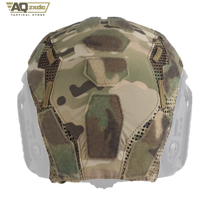 AQzxdc FAST SF Airsoft Helmet Cover with Head Breathable Mesh Velcro and Power Organizer for Airsoft Hunting Paintball War Helme