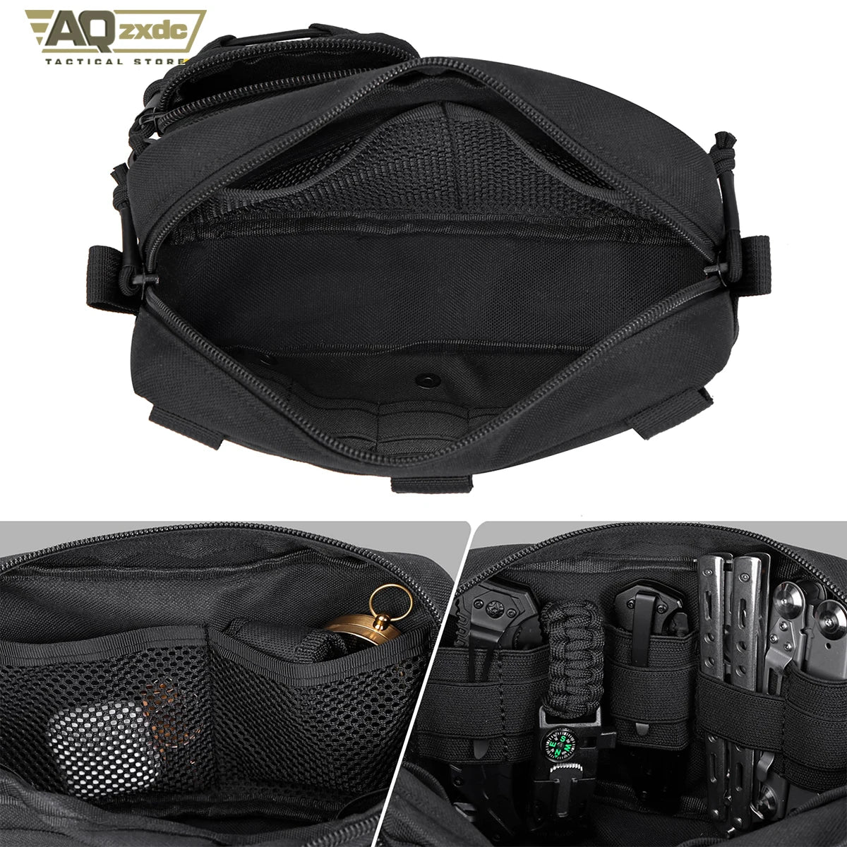 Tactical First Aid Medical Kit Molle System Webbing Attachment Waist Bag Tool Bag Storage Bag Sundries Bag For Outdoor Airsoft