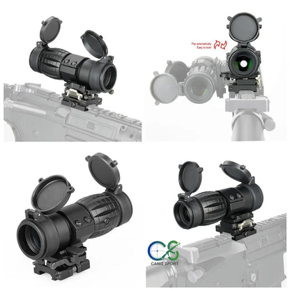 PPT 3X Hunting Scope 3x Prism Tactical Sight with Ballistic CQ Reticle HAMR 4x24 Riflescope Sniper Scope Airsoft Air Guns 1-0309