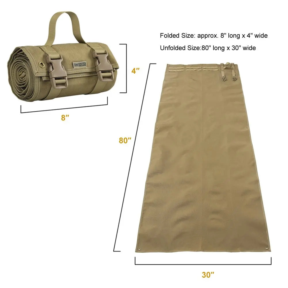 AQzxdc Outdoor Hooting Mat - Roll-up Shooting Mat Prone Shooter Mats Tactical Shooting Blanket Mat for Range Shooting Hunting