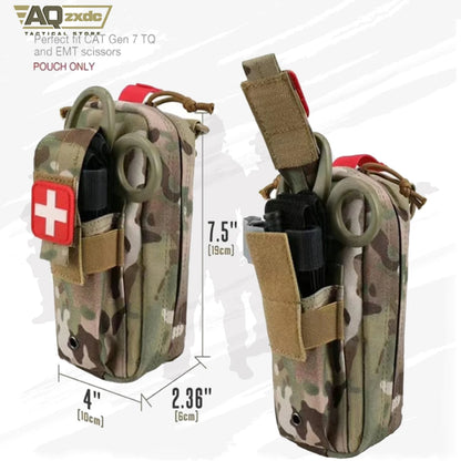 AQ Wargame Beginner Belt Set with Glock Holster, 5.56, 9mm Mag Bag & Folding Sundries Bag & BB Bullet Storage Bag & Medical Bag