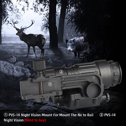 AQzxdc Pom Adjustable PVS 14 Night Vision Mount Adapter Straight Arm Mount Adapter for Night Vision PVS 14 / PV 1011 to NVG