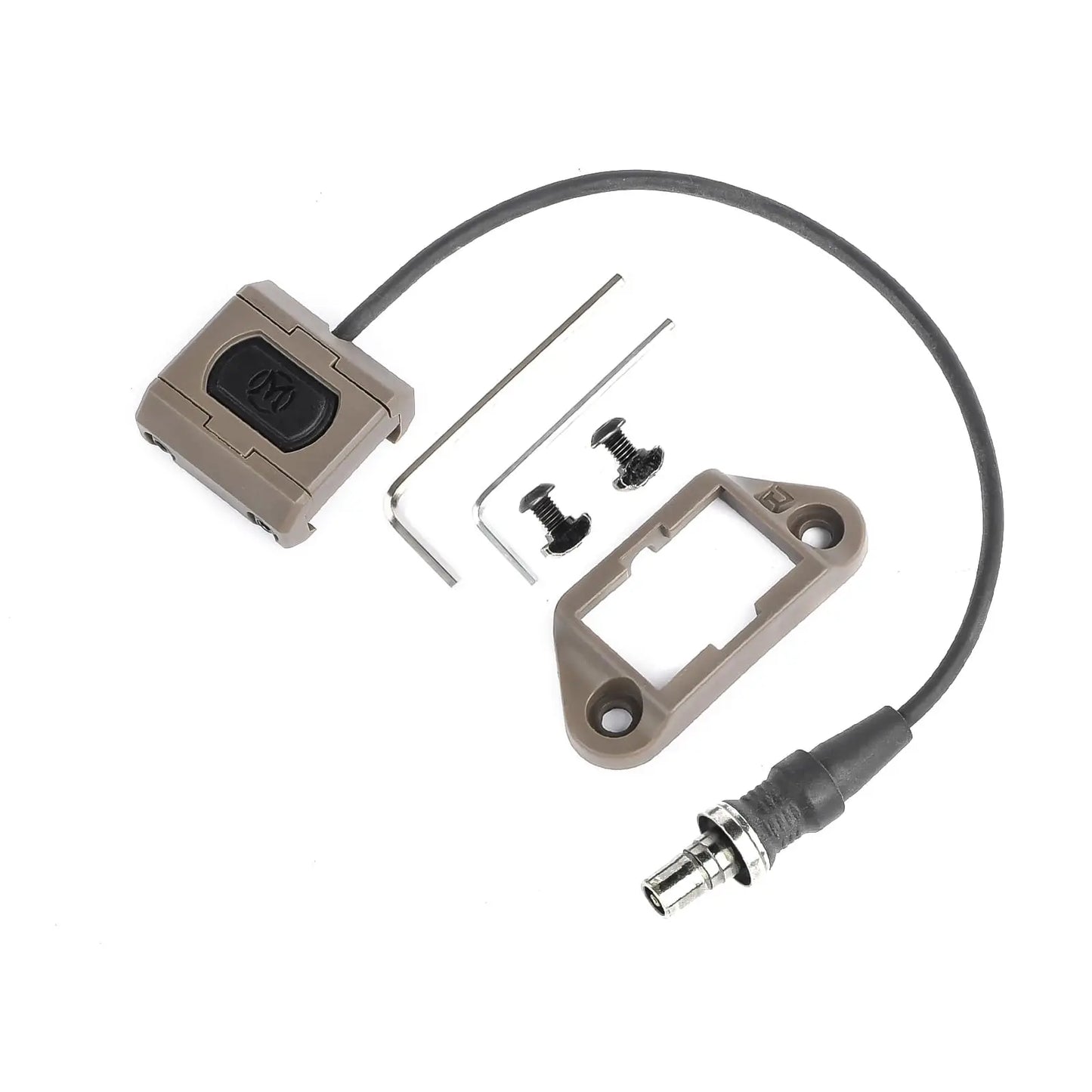Remote Pressure Switch for M300 M600 Scout Weapon Light, with Tactical Flashlight Switch Mount Set for 20mm Rail/Mlok/Keymod Rai