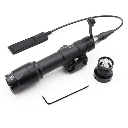 AQzxdc TacticalM600C Light LED Whitelight with Strobe Weapon Rifle Light, with Remote Pressure Switch Tactical Light 400 Lumens