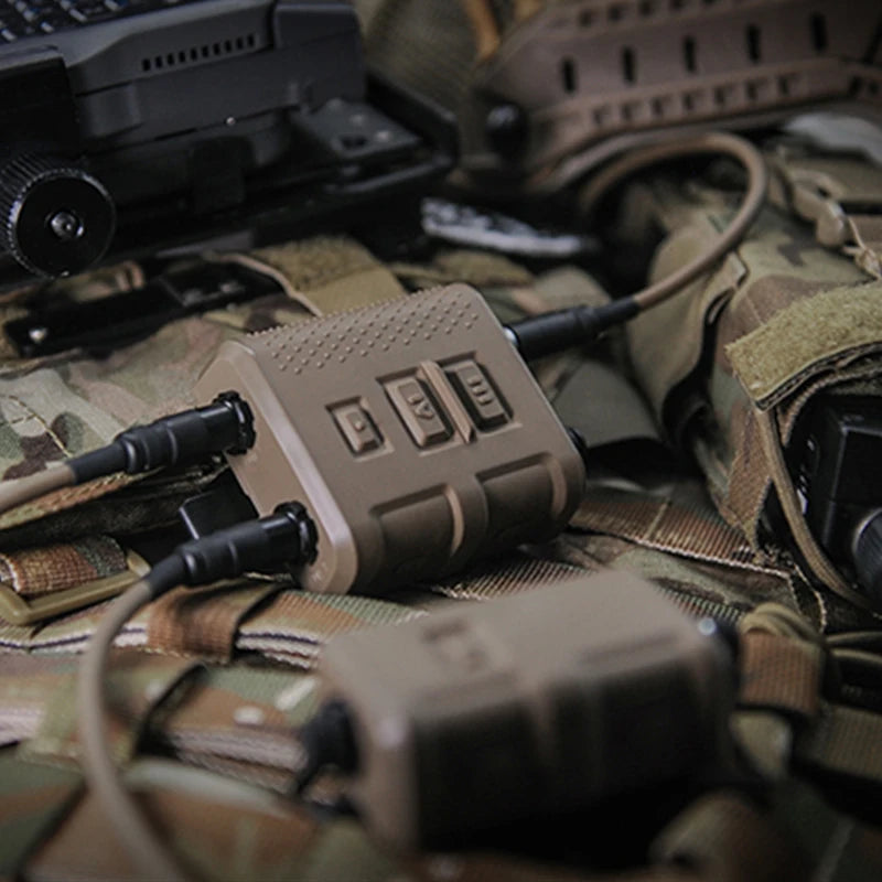 Headset FMA Tactical U714/U s PTT, podpora více konektorů, adaptéry pro hlavice K / ICON V20/V60