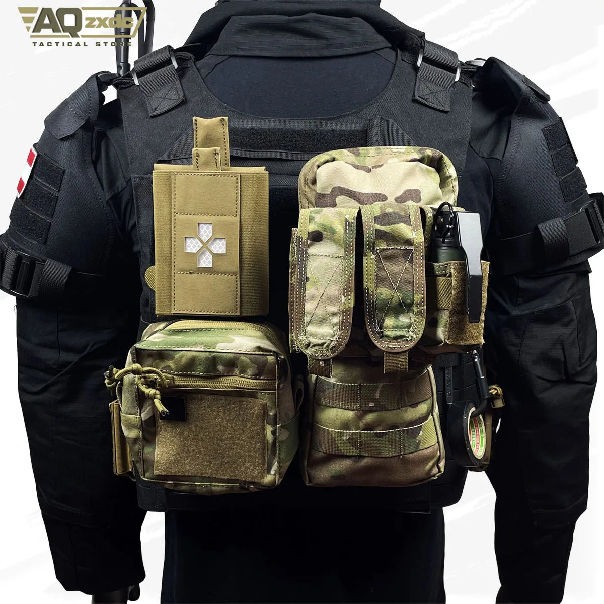 AQzxdc Tactical Cod Koenig Full Set of Restored Tactical Gear, Call of Duty 19 Koing Helmet Vest Pants for Airsoft Cosplay Game