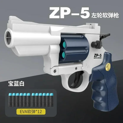 ZP5 357 Revolver Launcher Pistol EVA Soft Dart Bullet Toy Gun Airsoft CS Outdoor Shooting Game Weapon Kids Adult Gift