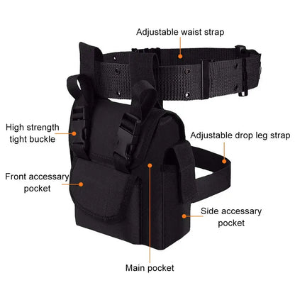 AQzxdc Tactical Leg Bag Waist Bag Belt 1000D Nylon Leg Packs and Waist Belt for Outdoor Sport Hiking Cycling Tool Bags