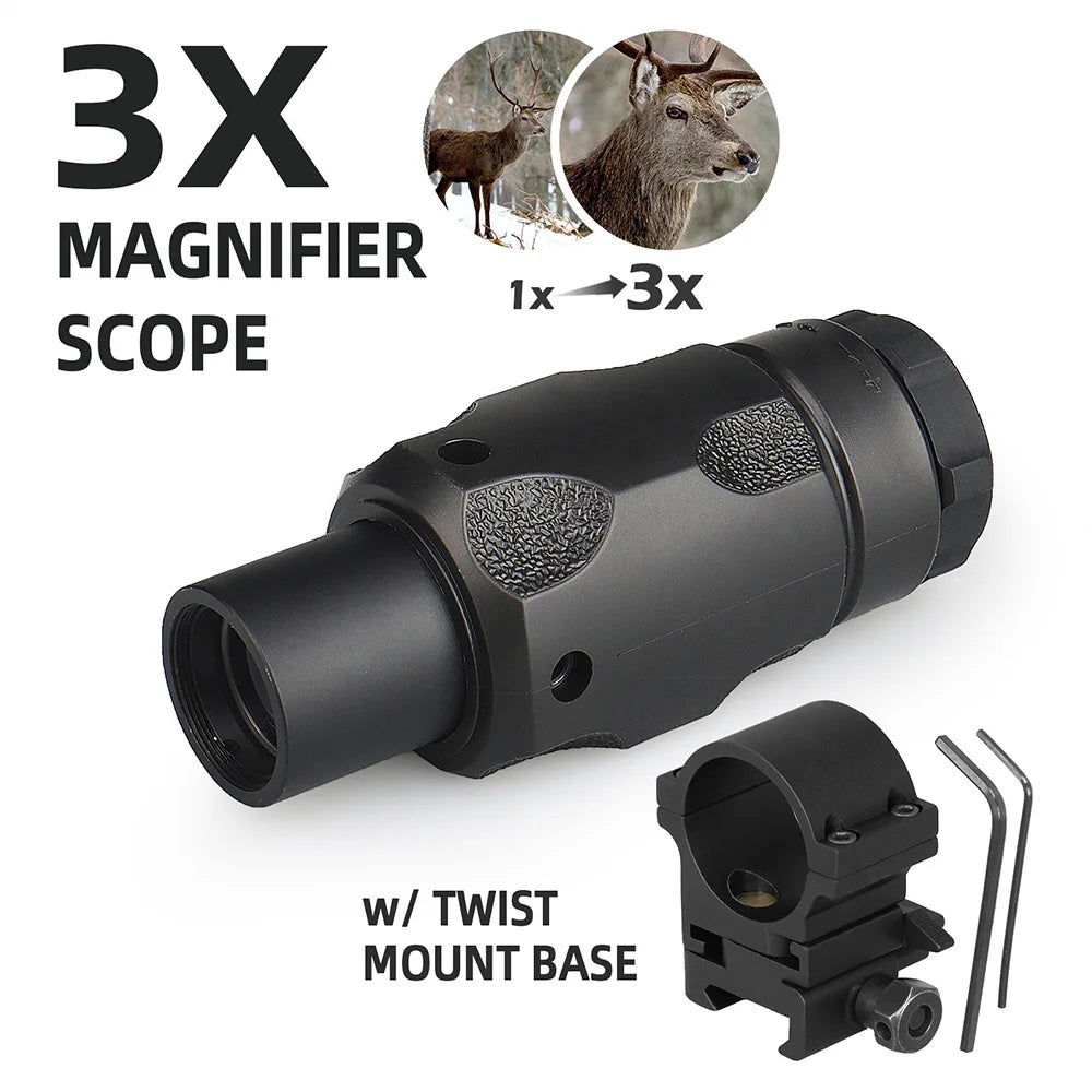 PPT Scope 3X Rifle Scope Airsoft Riflescope Shockproof and Waterproof Optics Sights Shooting Rifle Sighs gs1-0411