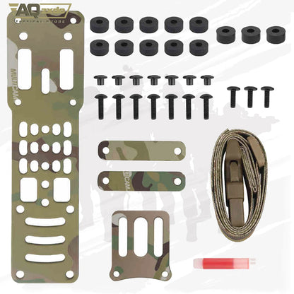 AQzxdc Tactical Military Waist Belt Set with Utility Pouch & Medical Pouch & Flash bang Pouch & 9mm 55 Mag Pouch Set for Airsoft