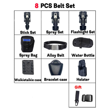 AQzxdc Multifunctional law enforcement belt set, quick-draw patrol armed tactical quick-release belt training waist seal set