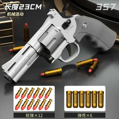 ZP5 357 Revolver Launcher Pistol EVA Soft Dart Bullet Toy Gun Airsoft CS Outdoor Shooting Game Weapon Kids Adult Gift