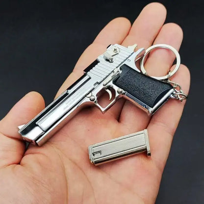 1:3 Mini Revolver Pistol G17 Desert Eagle Model Detachable Alloy Toy Gun Keychain Pendant Ornaments For Adult Boys Gift