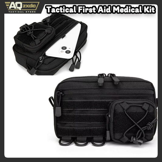 Tactical First Aid Medical Kit Molle System Webbing Attachment Waist Bag Tool Bag Storage Bag Sundries Bag For Outdoor Airsoft