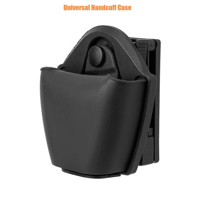 AQzxdc Open Top Handcuff Case Quick Release Cuff Holster Chain & Hinged Handcuff Holder Sheath Carrier for Duty Belt MOLLE Vest