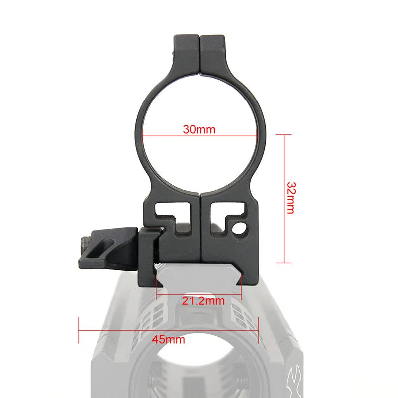 PPT Tactical 2PCS/Set Steel Quick Release Low Medium High Profile Mount 25.4mm 30mm Diameter Hunting Scope Ring for Outdoor