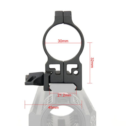 PPT Tactical 2PCS/Set Steel Quick Release Low Medium High Profile Mount 25.4mm 30mm Diameter Hunting Scope Ring for Outdoor