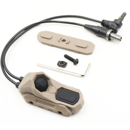 AQzxdc Tactical Dual Remote Pressure Switch Compatible with Crane Laser & SF M300/340/M600/640DF Weapon Lights and Lasers