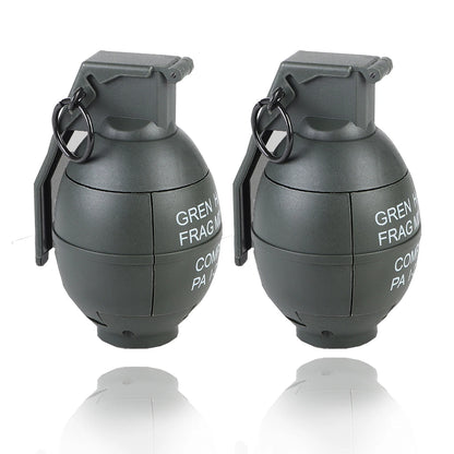2 Pcs Tactical Grenade Model Toy, M67 Burst Grenade, Military Smoke Grenade Model, for Airsoft Paintball Hunting CS War Game