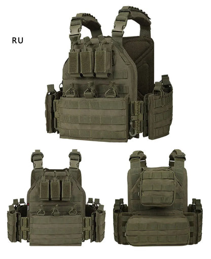 Airsoft Quick Release Camouflage Chaleco Tactical 1000D Outdoor Shooting Combat Tactical Armor Vest for Outdoor Paintball Game