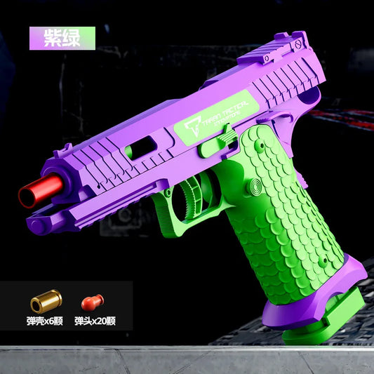 Shake sound explosion model 3D gravity radish gun can be thrown shell can be launched decompression toy gun 1911 pistol model gi